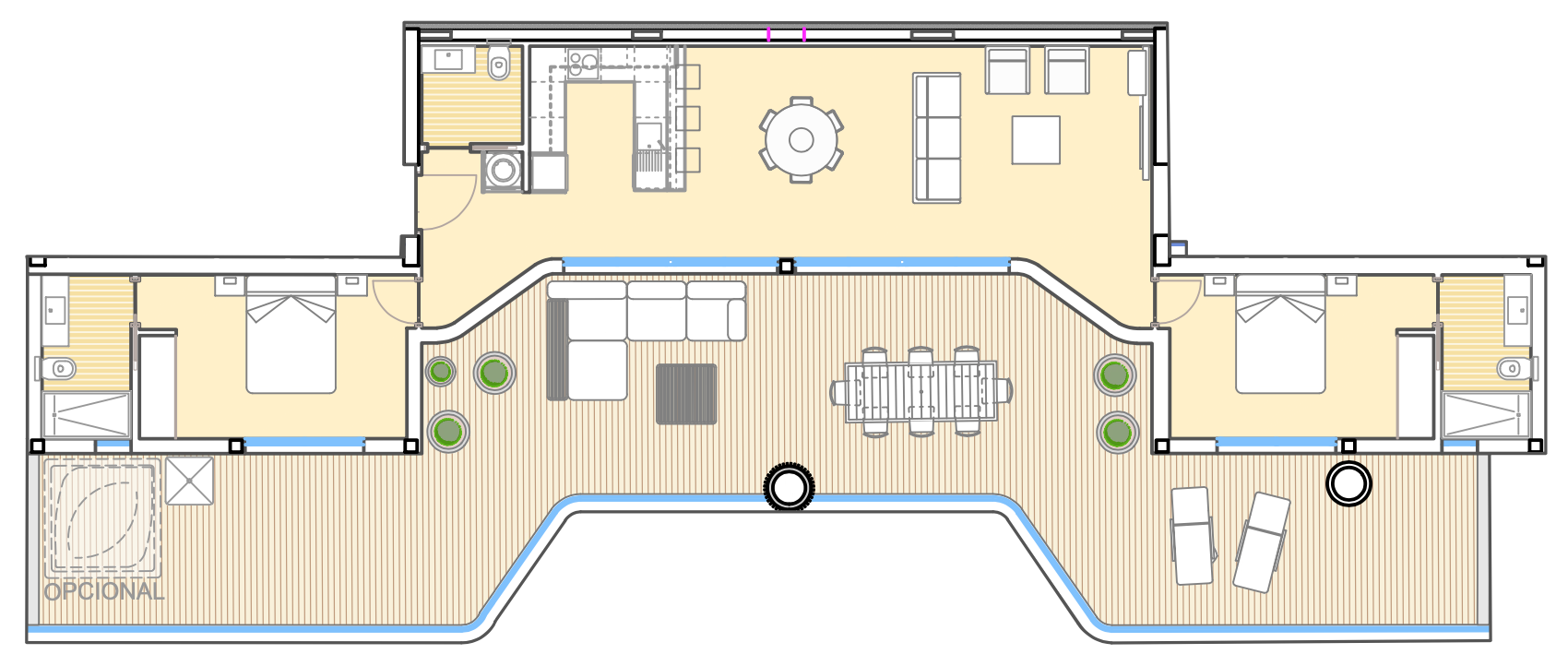 Plan piętra dla Apartment ref 3117 dla sale w Isea Calma Hiszpania - Murcia Dreams