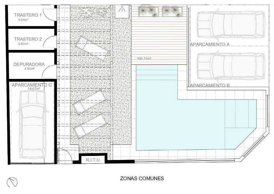 Floor plan for Apartment ref 4171 for sale in PILAR DE LA HORADADA Spain - Murcia Dreams