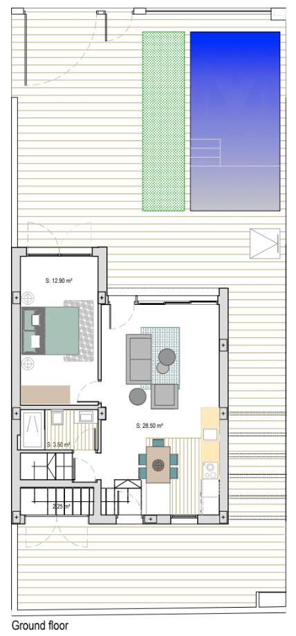 Floor plan for Villa ref 4378 for sale in LOS ALCAZARES Spain - Murcia Dreams