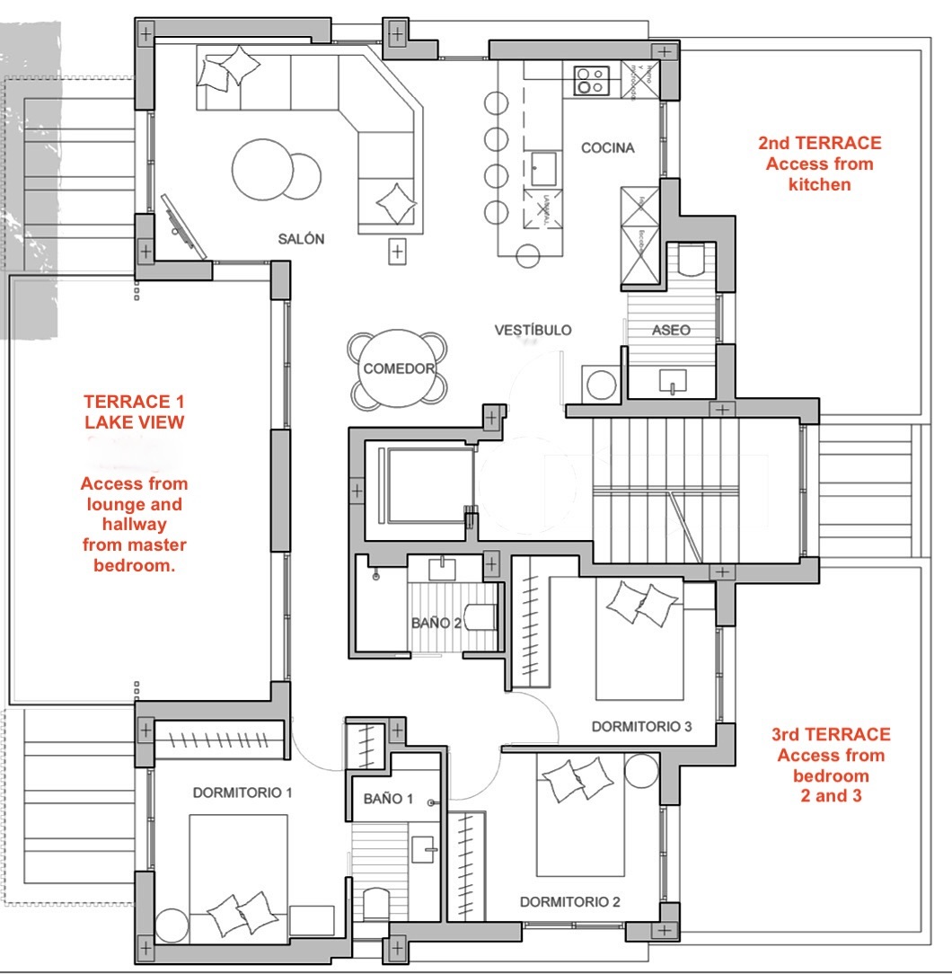 Floor plan for Apartamento ref 4375 for sale in SANTA ROSALIA LAKE AND LIFE RESORT Spain - Murcia Dreams