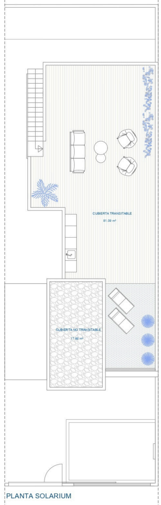 Plan piętra dla Villa ref 4379 dla sale w LOS ALCAZARES Hiszpania - Murcia Dreams