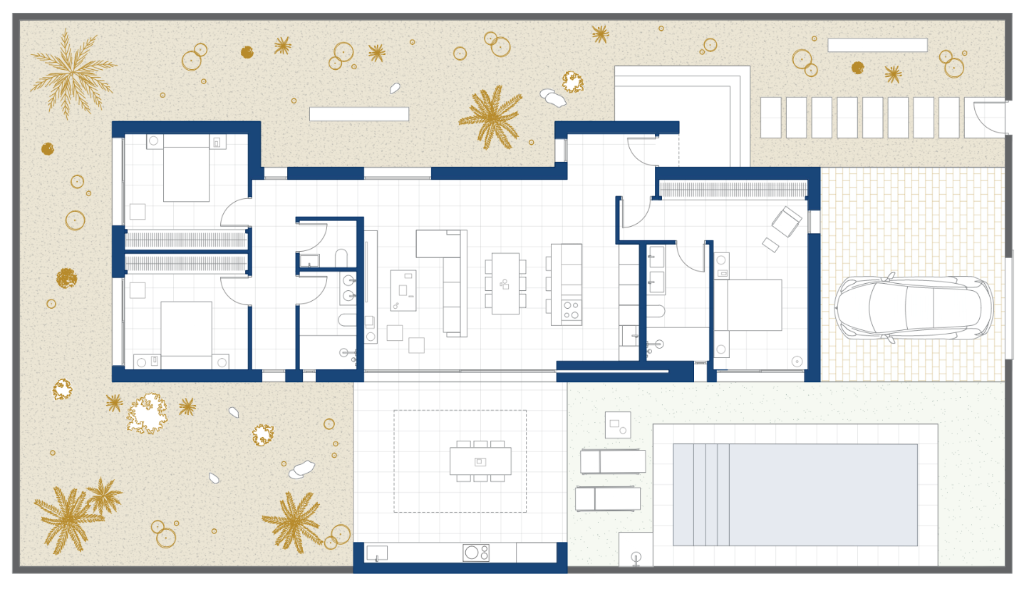 Floor plan for Villa ref 4394 for sale in ALTAONA GOLF AND COUNTRY VILLAGE Spain - Murcia Dreams