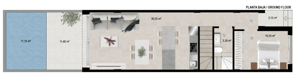 Floor plan for Villa ref 4396 for sale in SAN JAVIER Spain - Murcia Dreams