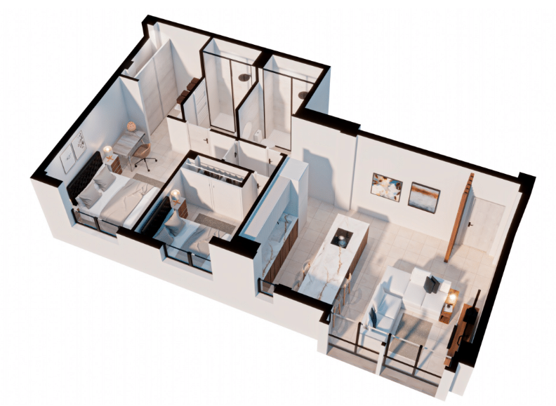 Grundriss für Wohnung ref 4402 für sale in LO PAGAN Spanien - Murcia Dreams