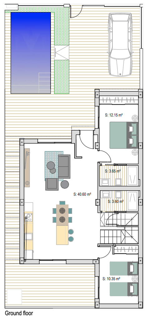 Floor plan for Villa ref 4409 for sale in RODA GOLF Spain - Murcia Dreams