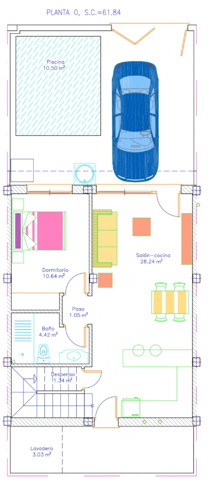 Floor plan for Villa ref 4406 for sale in AVILESES Spain - Murcia Dreams