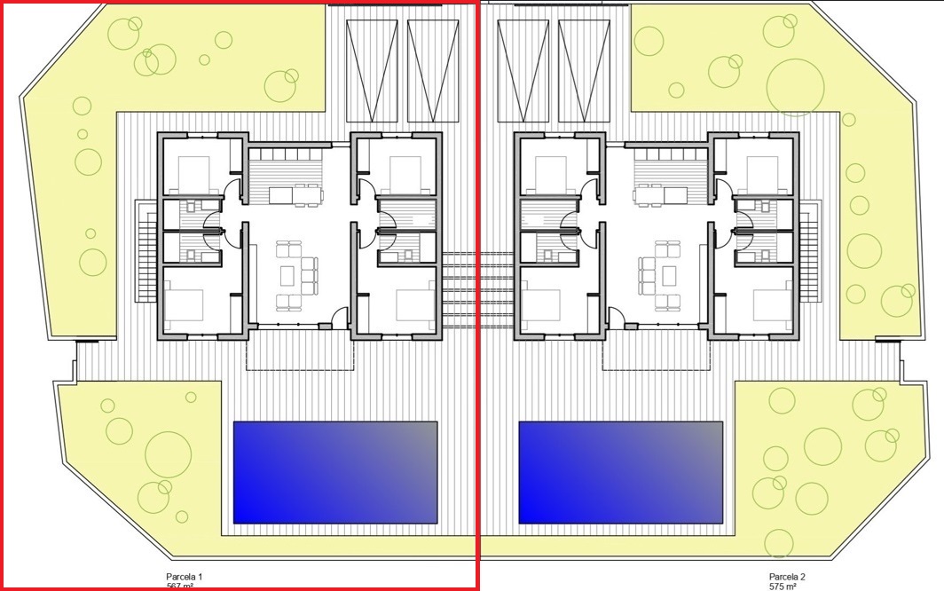 Plan piętra dla Villa ref 4221 dla sale w ROLDAN Hiszpania - Murcia Dreams