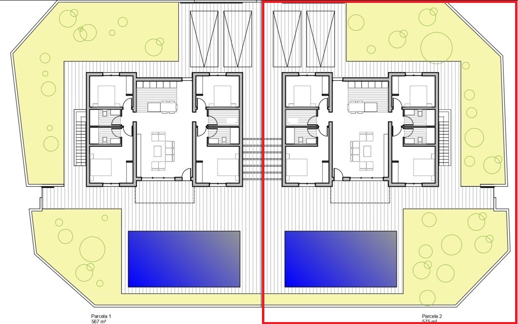 Plan piętra dla Villa ref 4222 dla sale w ROLDAN Hiszpania - Murcia Dreams