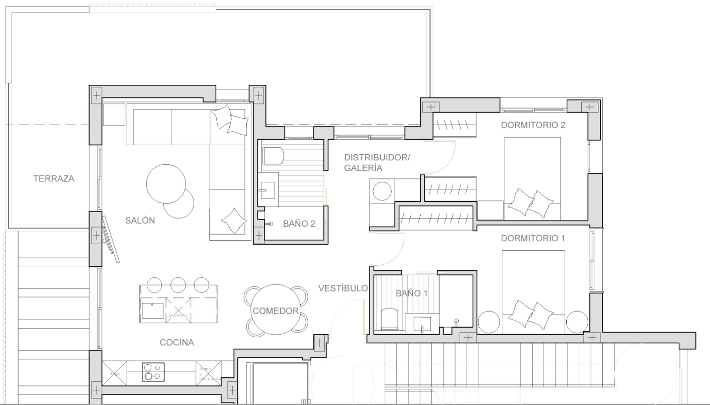 Plan piętra dla Apartment ref 4227 dla sale w SANTA ROSALIA LAKE AND LIFE RESORT Hiszpania - Murcia Dreams