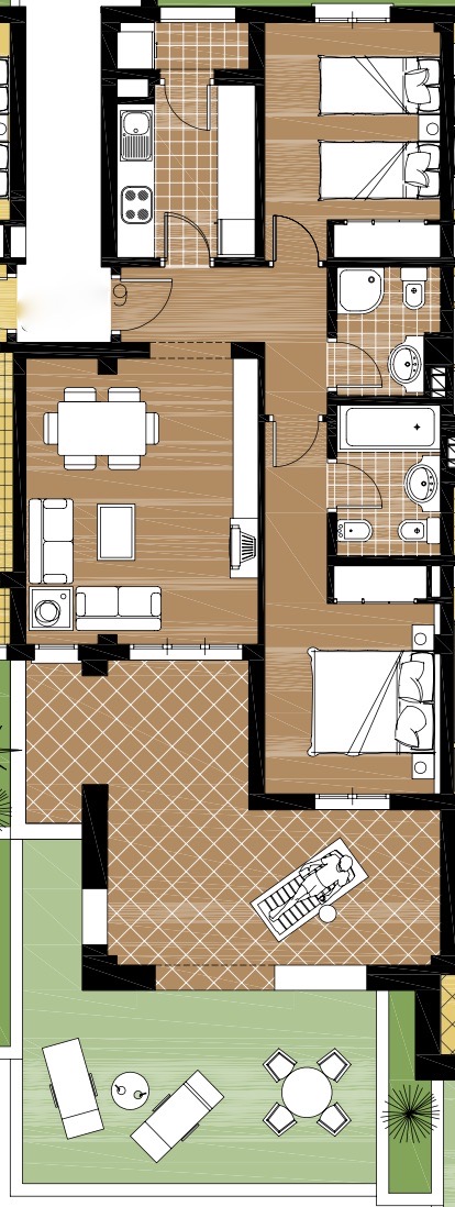 Plan piętra dla Apartment ref 3882 dla sale w El Valle Golf Resort Hiszpania - Murcia Dreams
