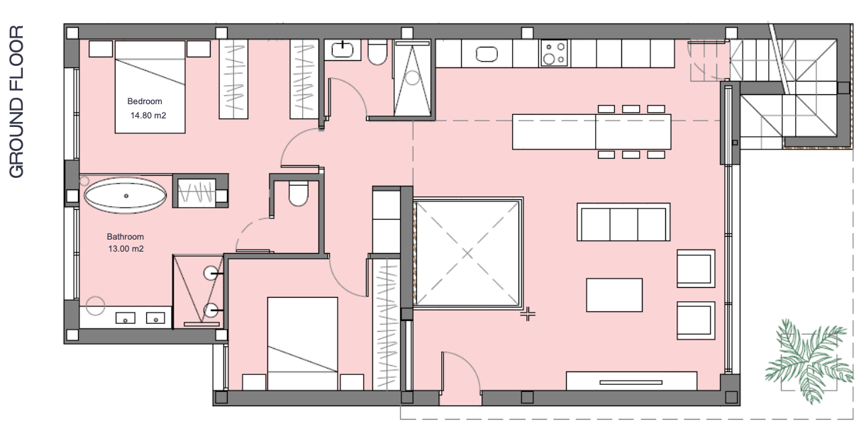 Plan piętra dla Luxury Villa ref 3891 dla sale w Santa Rosalia Lake And Life Resort Hiszpania - Murcia Dreams