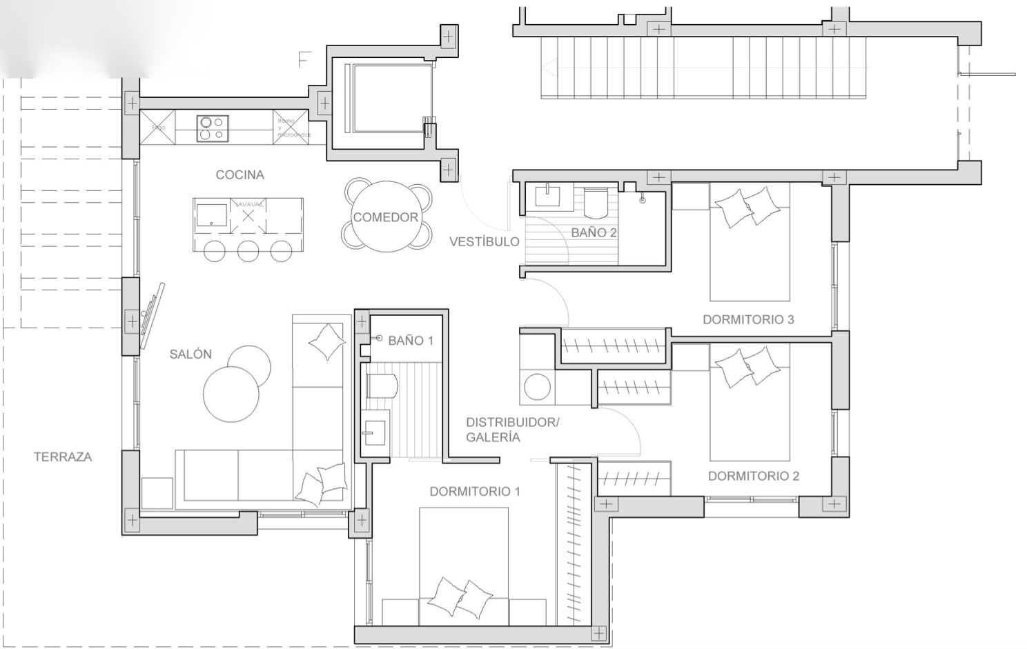 Plan piętra dla Apartment ref 3929 dla sale w SANTA ROSALIA LAKE AND LIFE RESORT Hiszpania - Murcia Dreams