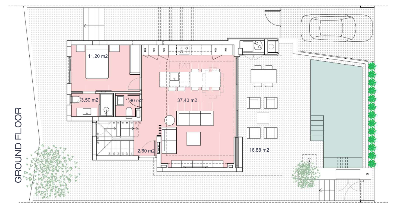 Plan piętra dla Luxury Villa ref 3951 dla sale w Santa Rosalia Lake And Life Resort Hiszpania - Murcia Dreams