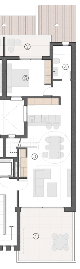 Plan piętra dla Apartment ref 4277 dla sale w LOS ALCAZARES Hiszpania - Murcia Dreams