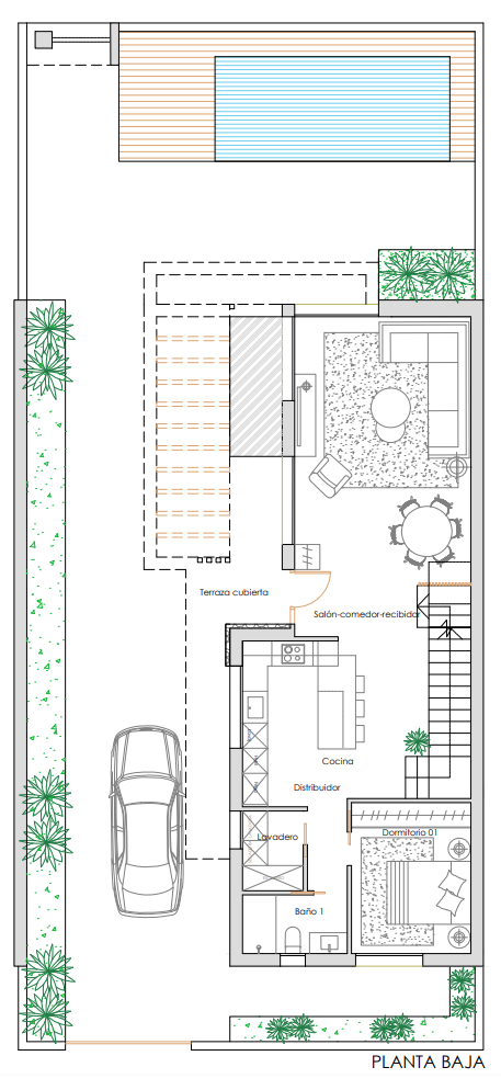 Plan piętra dla Villa ref 4285 dla sale w SANTA ROSALIA LAKE AND LIFE RESORT Hiszpania - Murcia Dreams