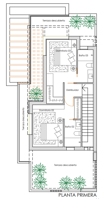 Plan piętra dla Villa ref 4285 dla sale w SANTA ROSALIA LAKE AND LIFE RESORT Hiszpania - Murcia Dreams