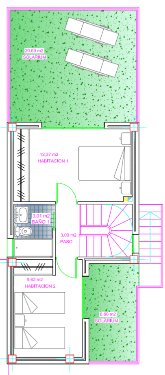 Plattegrond voor Villa ref 4290 voor sale in LOS ALCAZARES Spanje - Murcia Dreams