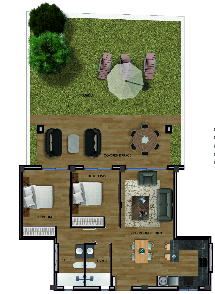 Plattegrond voor Apartment ref 4294 voor sale in LOS ALCAZARES Spanje - Murcia Dreams