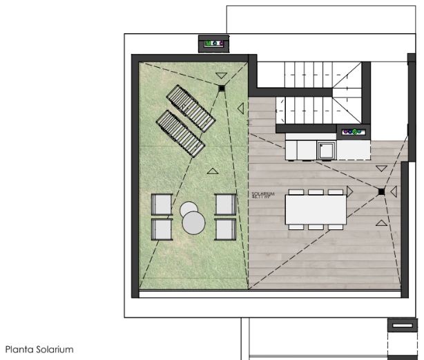 Plan piętra dla Villa ref 4305 dla sale w SANTA ROSALIA LAKE AND LIFE RESORT Hiszpania - Murcia Dreams