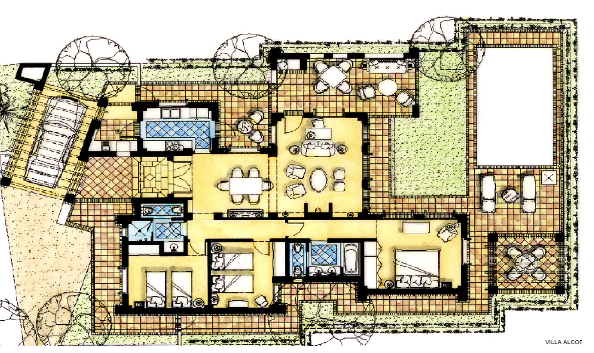Plan piętra dla Luxury Villa ref 3729 dla sale w El Valle Golf Resort Hiszpania - Murcia Dreams