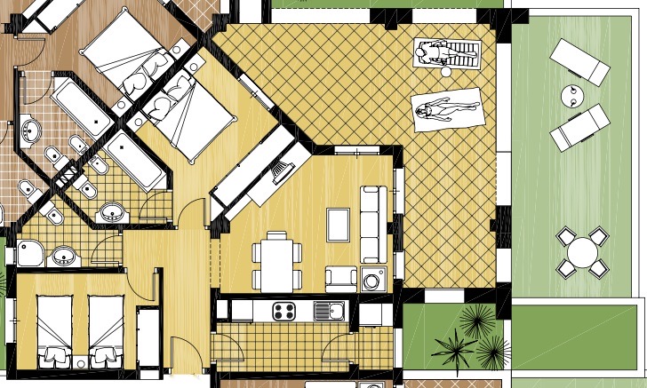 Plan piętra dla Apartment ref 3732 dla sale w El Valle Golf Resort Hiszpania - Murcia Dreams