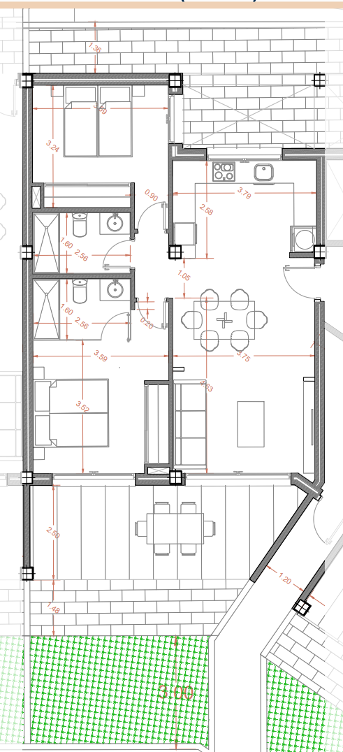 Floor plan for Apartment ref 4004 for sale in San Javier Spain - Murcia Dreams