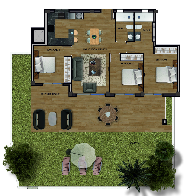 Plattegrond voor Apartment ref 4322 voor sale in LOS ALCAZARES Spanje - Murcia Dreams