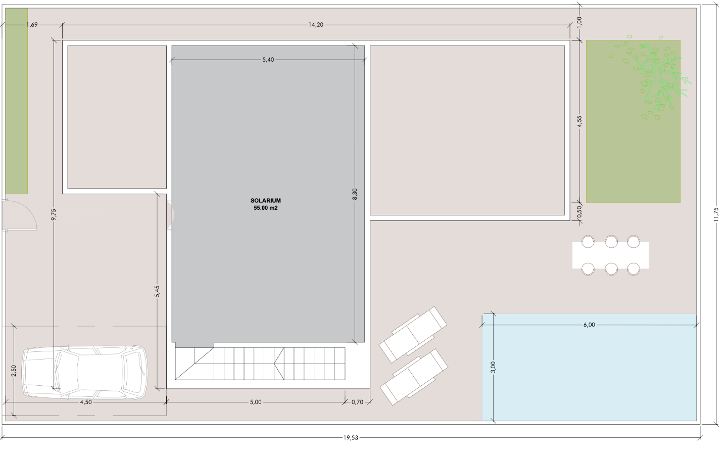 Plan piętra dla Villa ref 4058 dla sale w ROLDAN Hiszpania - Murcia Dreams