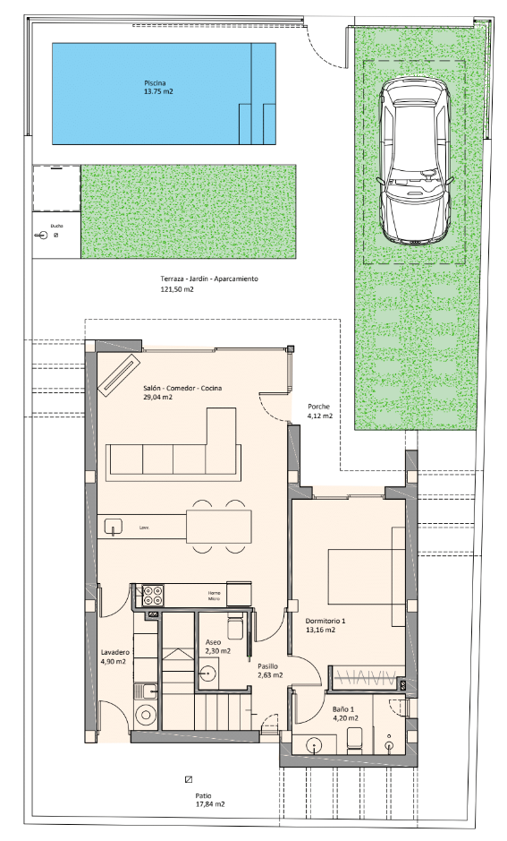Floor plan for Luxury Villa ref 4071 for sale in Lo Pagan Spain - Murcia Dreams