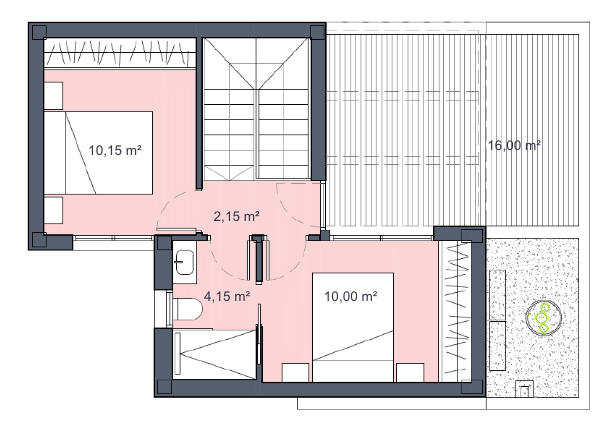 Plan piętra dla Villa ref 4347 dla sale w SANTA ROSALIA LAKE AND LIFE RESORT Hiszpania - Murcia Dreams